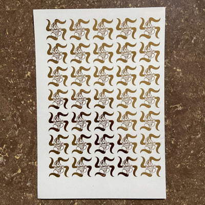 A5 Embossed Sticker Sheet D14 for scrapbooking, journaling and resin art crafts