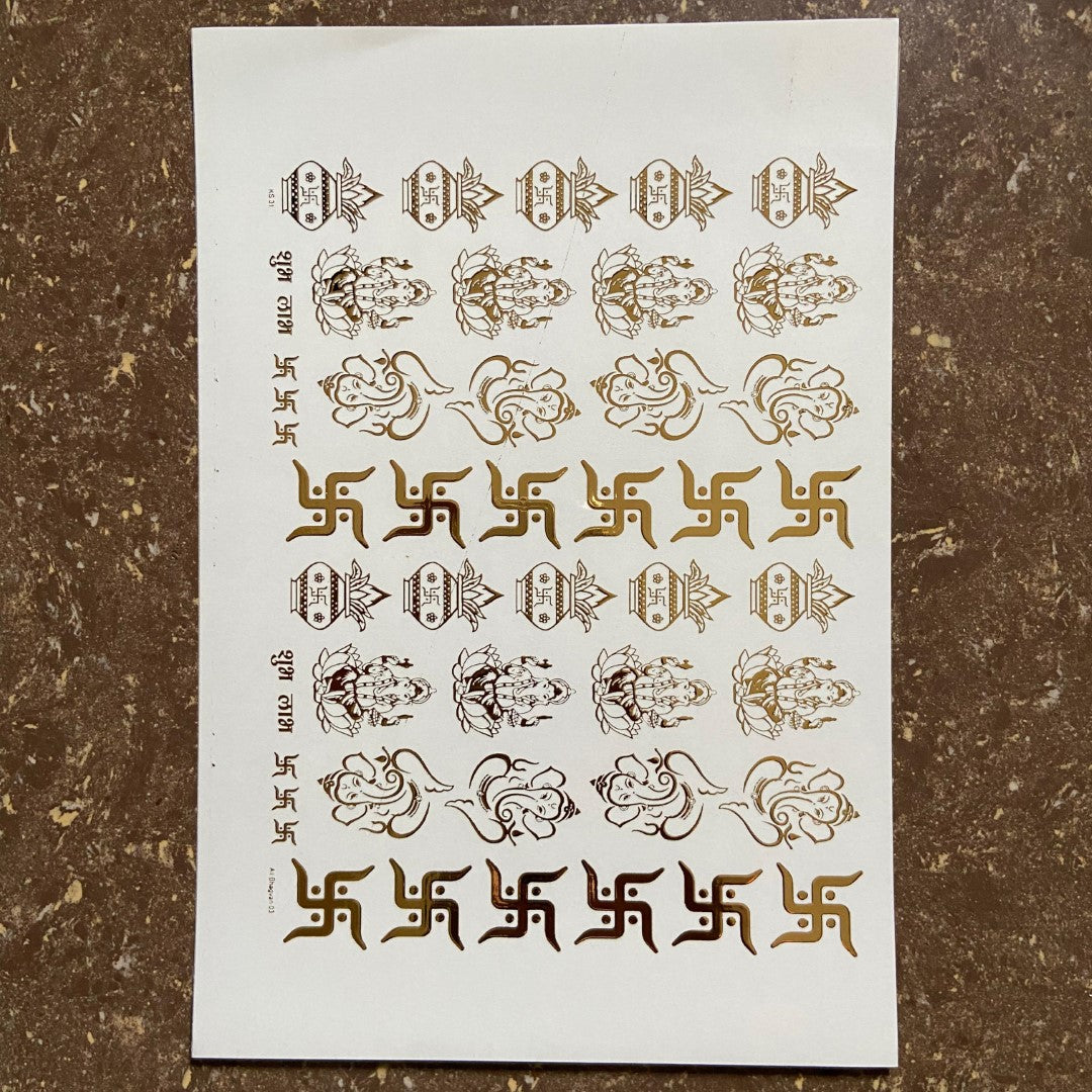 A5 Embossed Stickers - D8