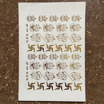 A5 Embossed Sticker Sheet D8 for scrapbooking, journaling and resin art crafts