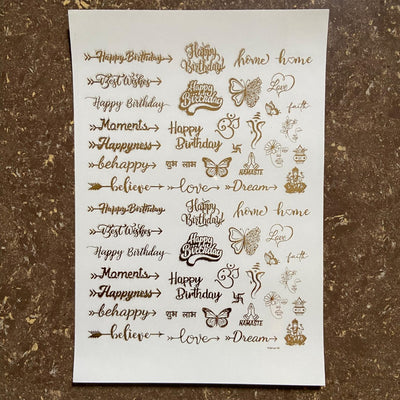 A5 Embossed Stickers - D9