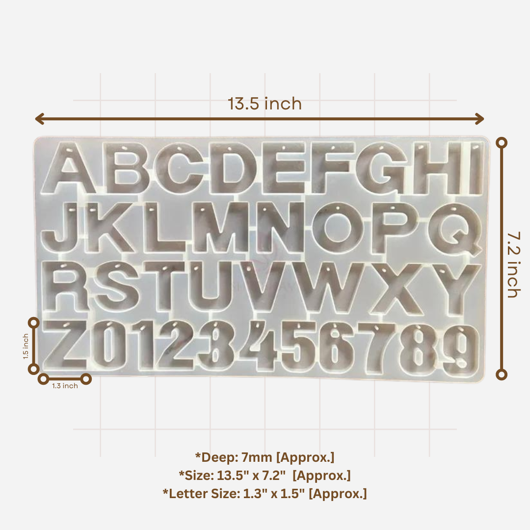 Alphabet Keychain Mould (Back)