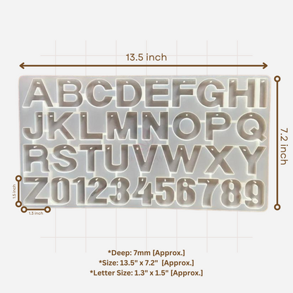 Alphabet Keychain Mould (Back)