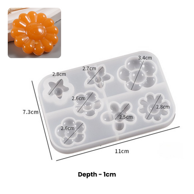 Bloom Flower Silicone Mold for resin art and craft projects by Shrebhavi