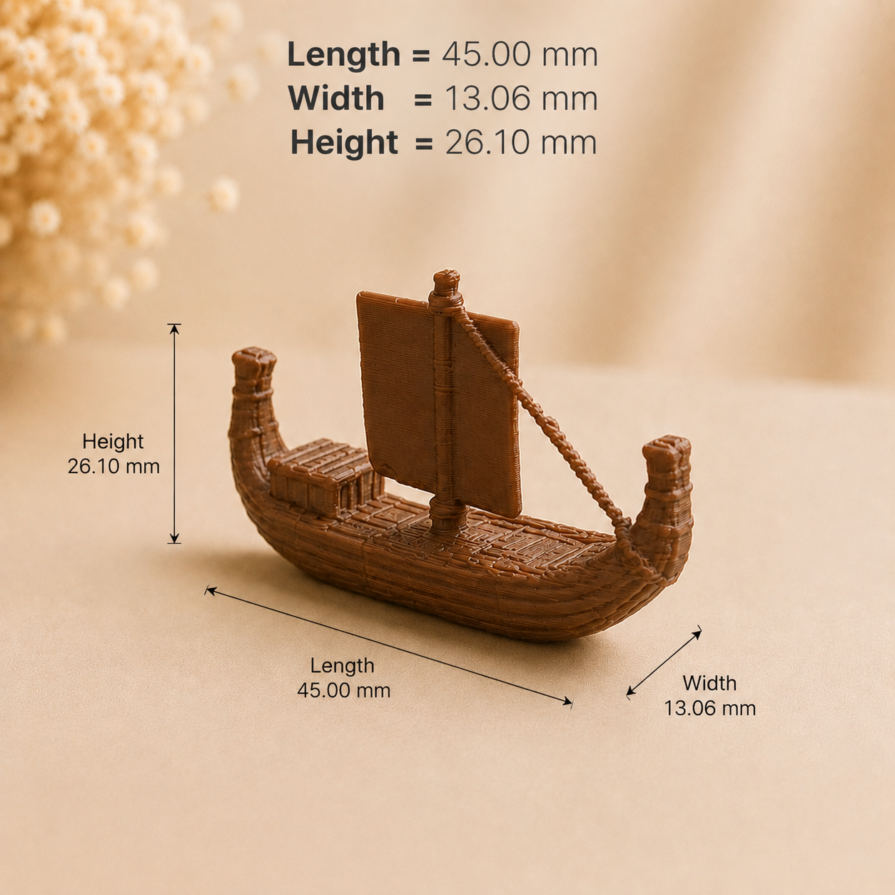 Papyrus Reed – Ancient Egypt Style Boat Miniature