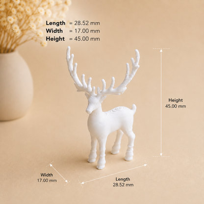 Majestic deer miniature figurine for resin art embedding and decorative craft projects by Shrebhavi