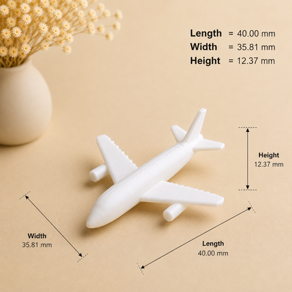 Small airplane miniature figurine for resin art embedding and epoxy craft projects
