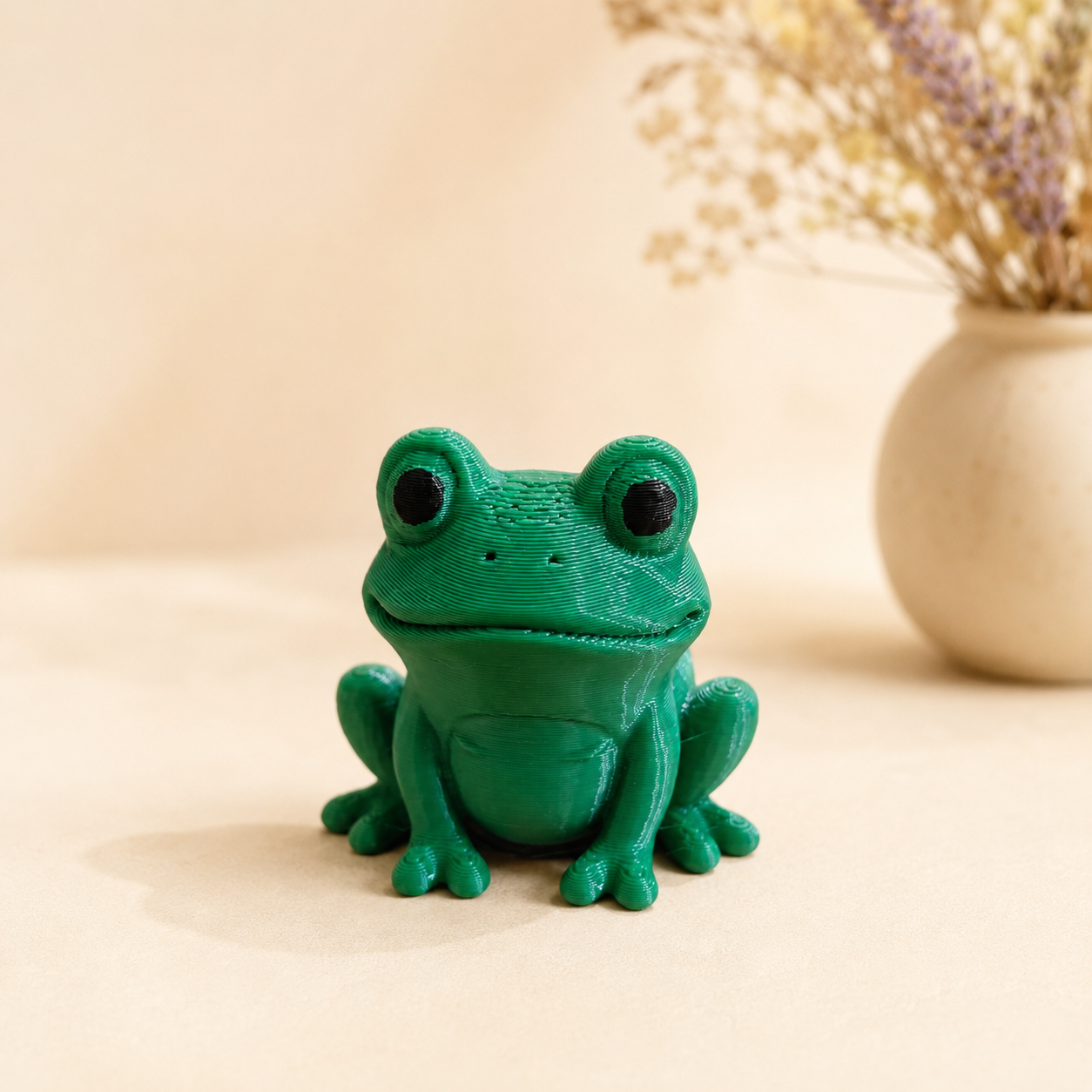 Sitting frog miniature figurine for resin art and terrarium craft projects by Shrebhavi