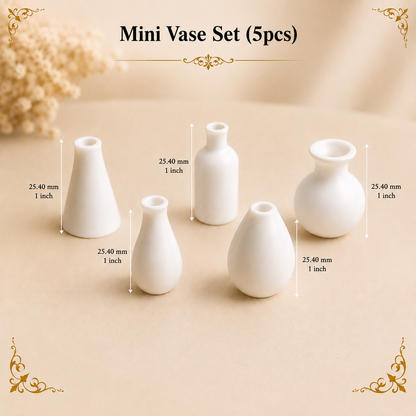 Mini Vase Set (5pcs) 3D Miniature