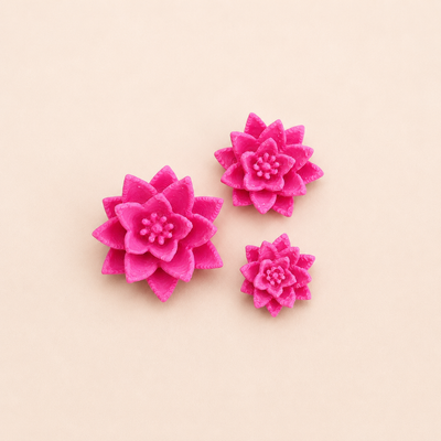 Set of 3 detailed lotus flower miniatures for resin art inclusions and epoxy casting by Shrebhavi