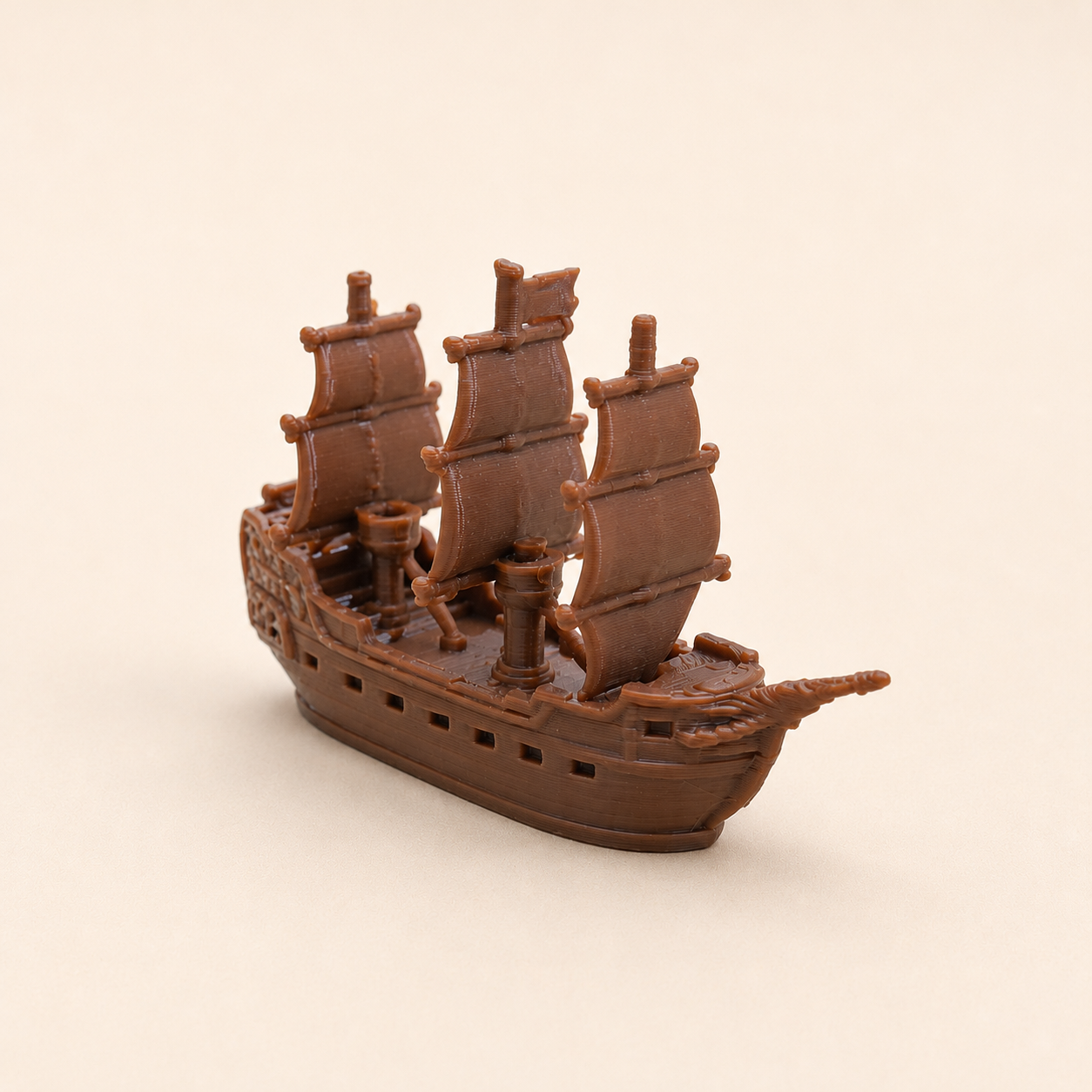 Pirate ship galleon 3D miniature figurine for resin art inclusions and ocean-themed epoxy casting projects