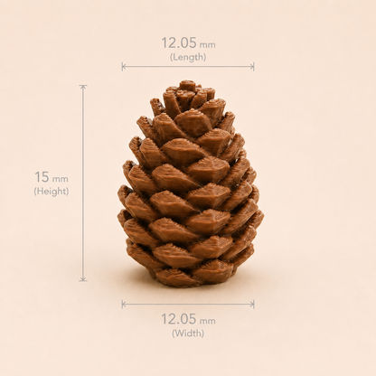 Pinecone miniatures for resin art inclusions displayed on a white surface — Shrebhavi craft supplies India