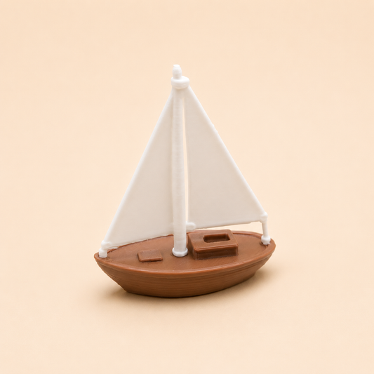 Sailboat miniature figurine for nautical home decor by Shrebhavi
