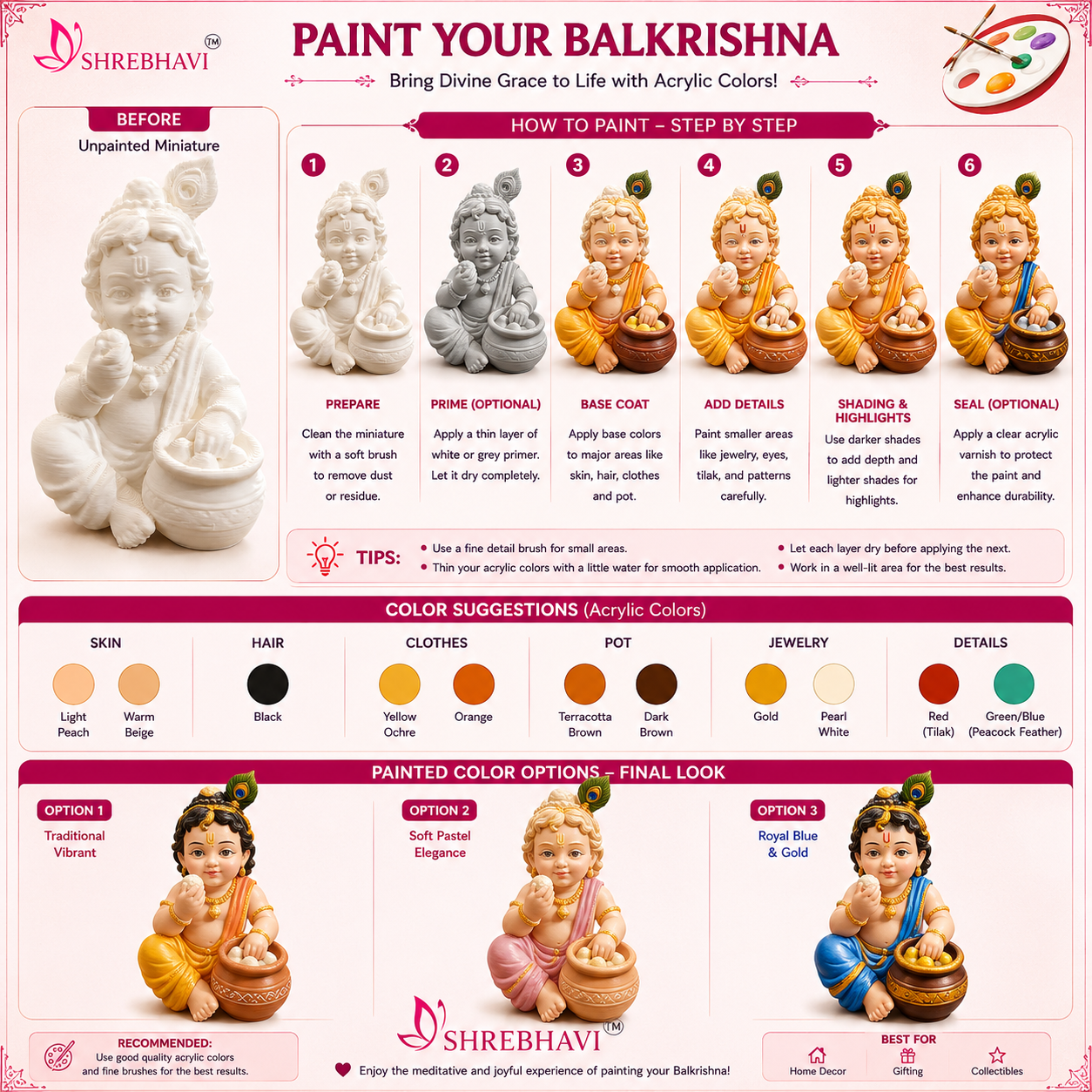 Bal Krishna with Laddu Miniature