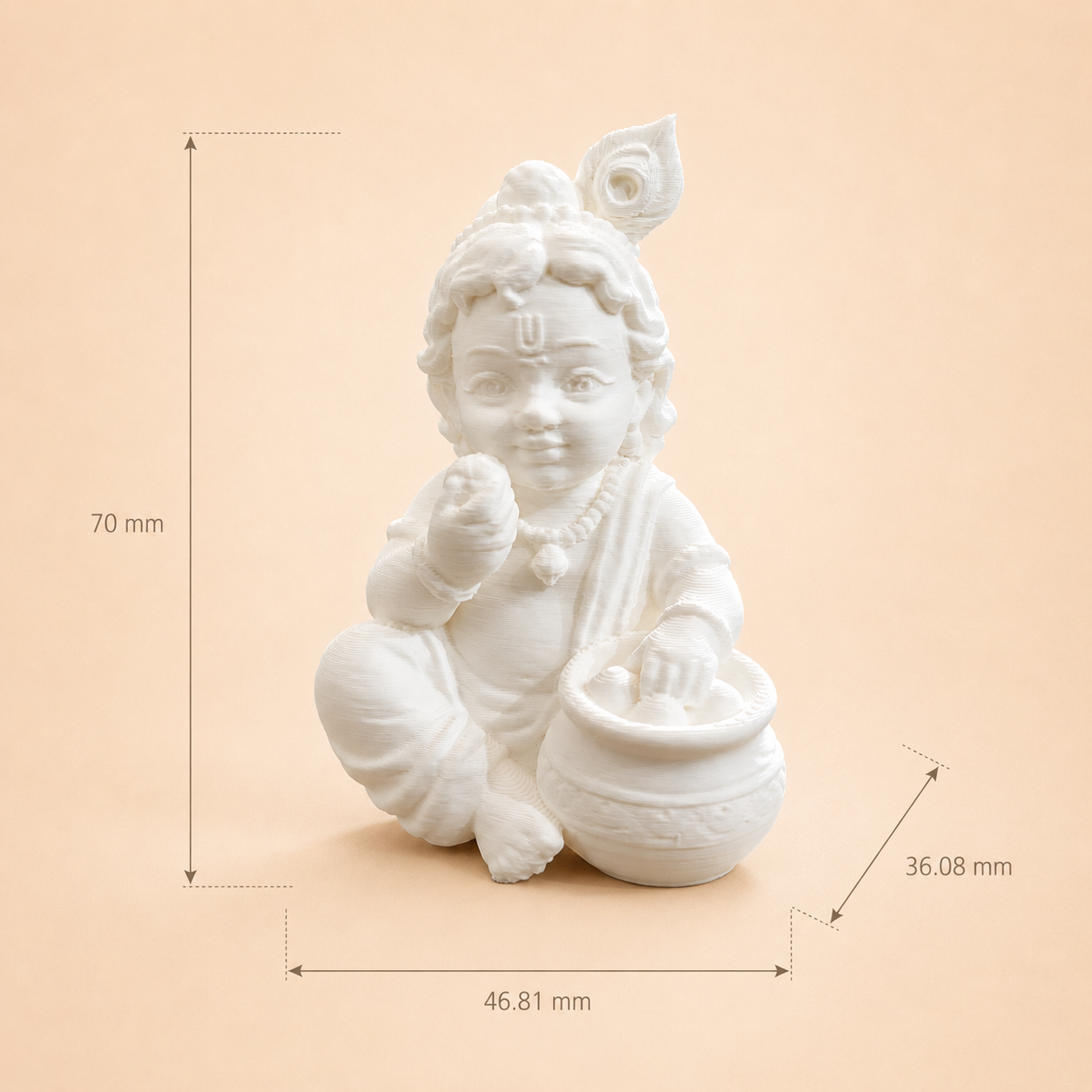 Bal Krishna with Laddu Miniature