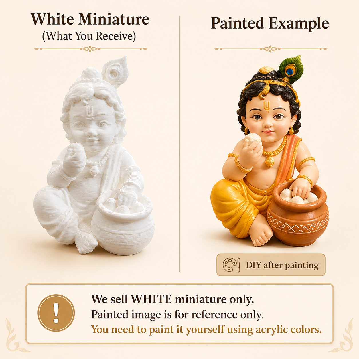 Bal Krishna with Laddu Miniature