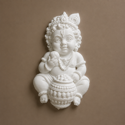 Baby Krishna Flat Back 3D Printed Half Miniature