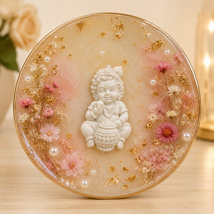 Baby Krishna Flat Back 3D Printed Half Miniature