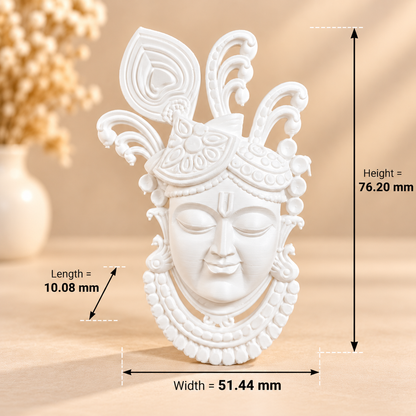 Shrinathji Mukharvind half 3D miniature silicone mold for resin art by Shrebhavi