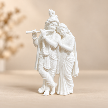 Radha Krishna 3D printed miniature figurine for embedding in epoxy resin art projects