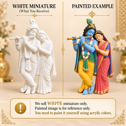 Radha Krishna 3D printed miniature figurine for embedding in epoxy resin art projects