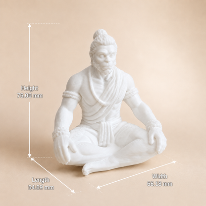 Meditating Hanuman 3D Printed Miniature for Resin Art