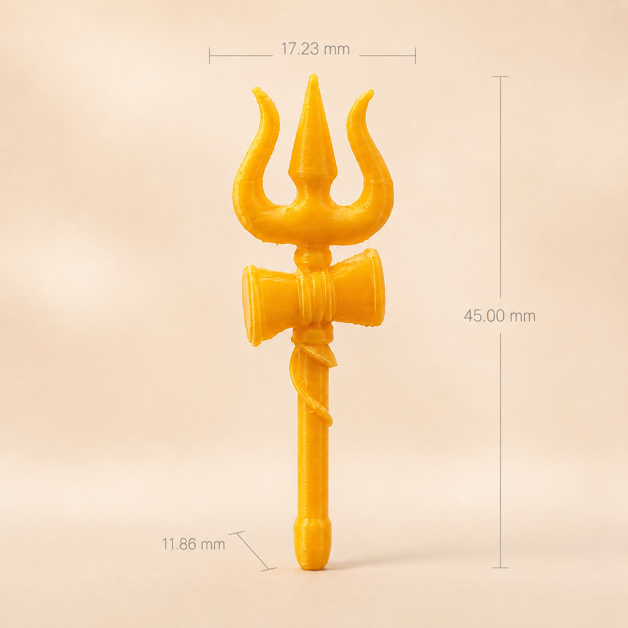 Trishul miniature embellishment for resin art and epoxy casting projects by Shrebhavi