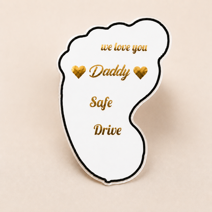 Daddy Safe Drive Footprint Sticker/Sheet