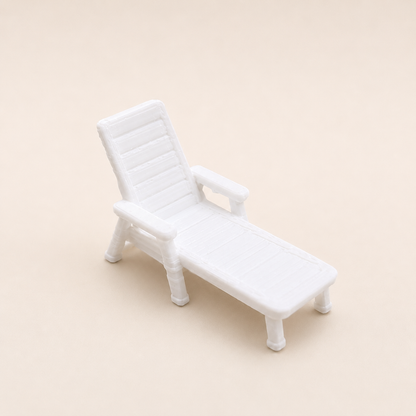 Beach chair miniature for dollhouse diorama and resin art scene making