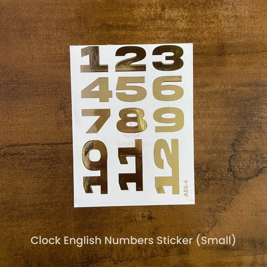 Clock Number Emboss Sticker (Gold)