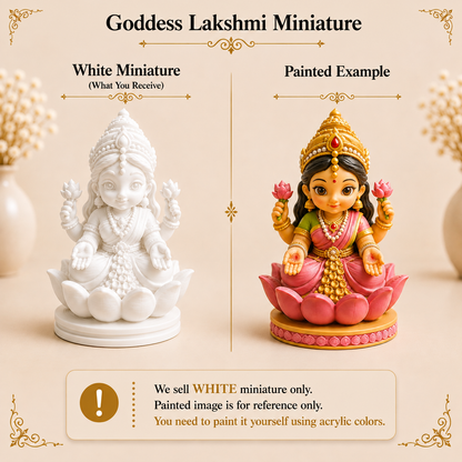 Cute Goddess Lakshmi 3D Printed Miniature