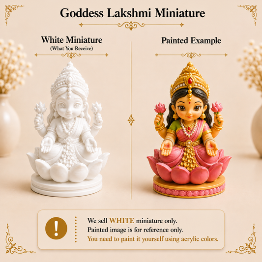 Cute Goddess Lakshmi 3D Printed Miniature