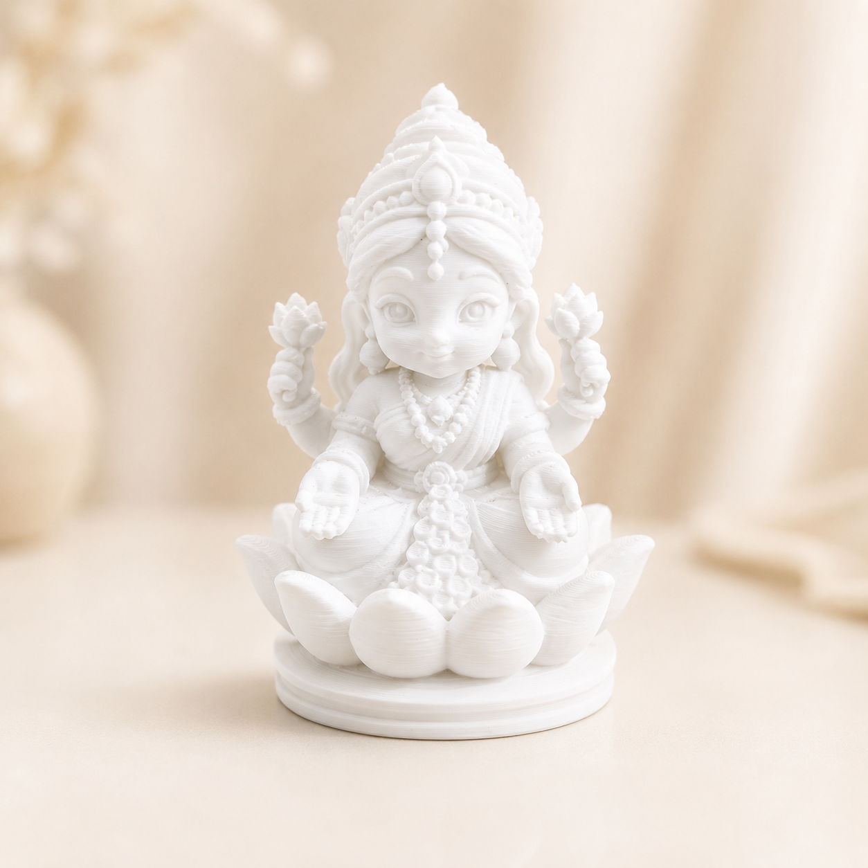Cute Goddess Lakshmi 3D Printed Miniature