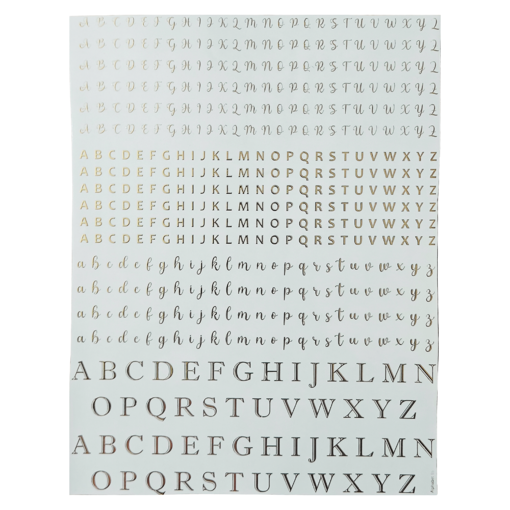 A4 Embossed Stickers - D128