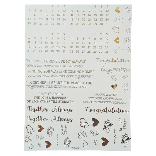 A4 Embossed Stickers - D131