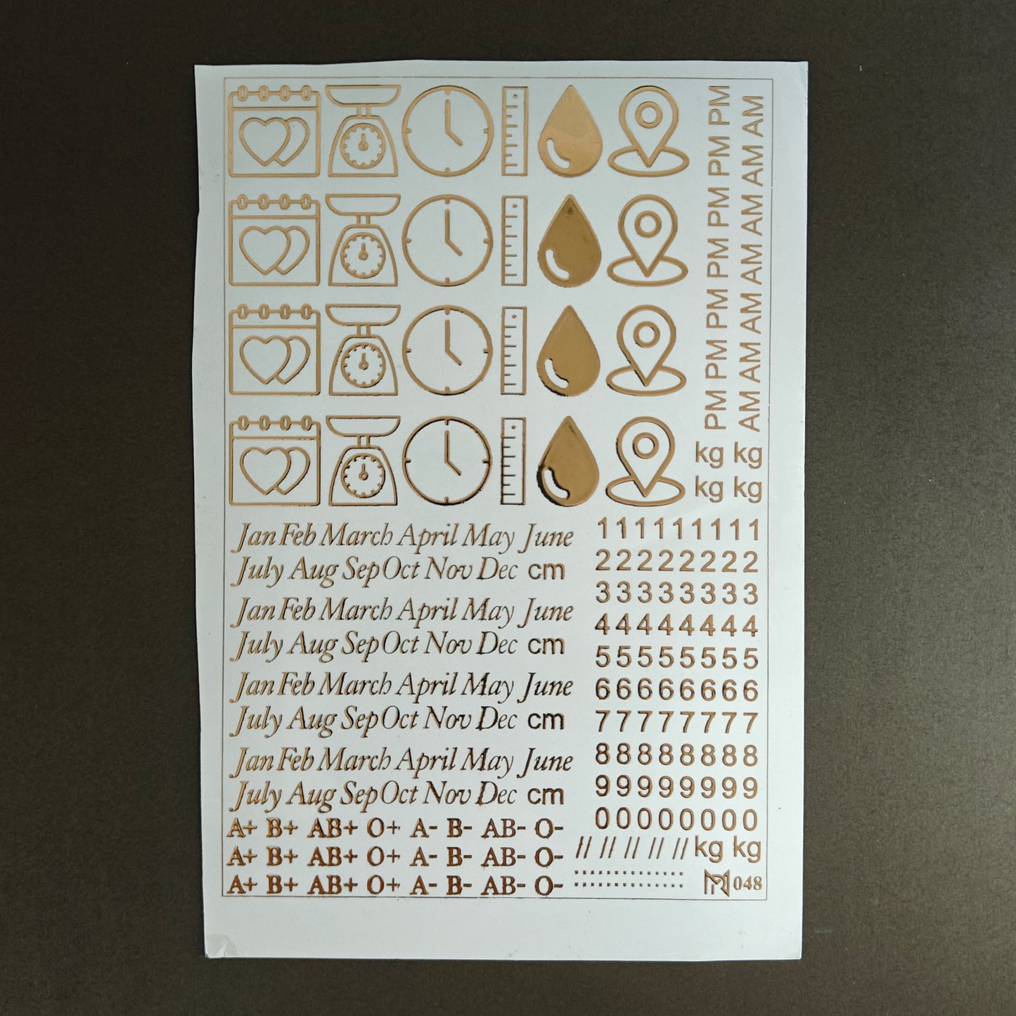 A5 Embossed Stickers - D28