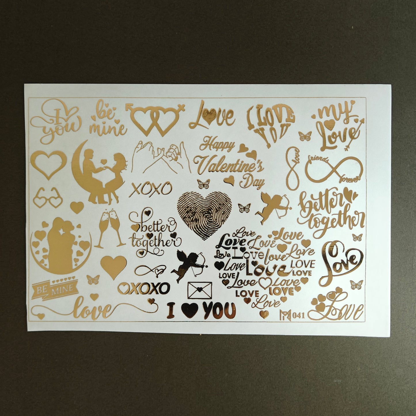 A5 Embossed Stickers - D35