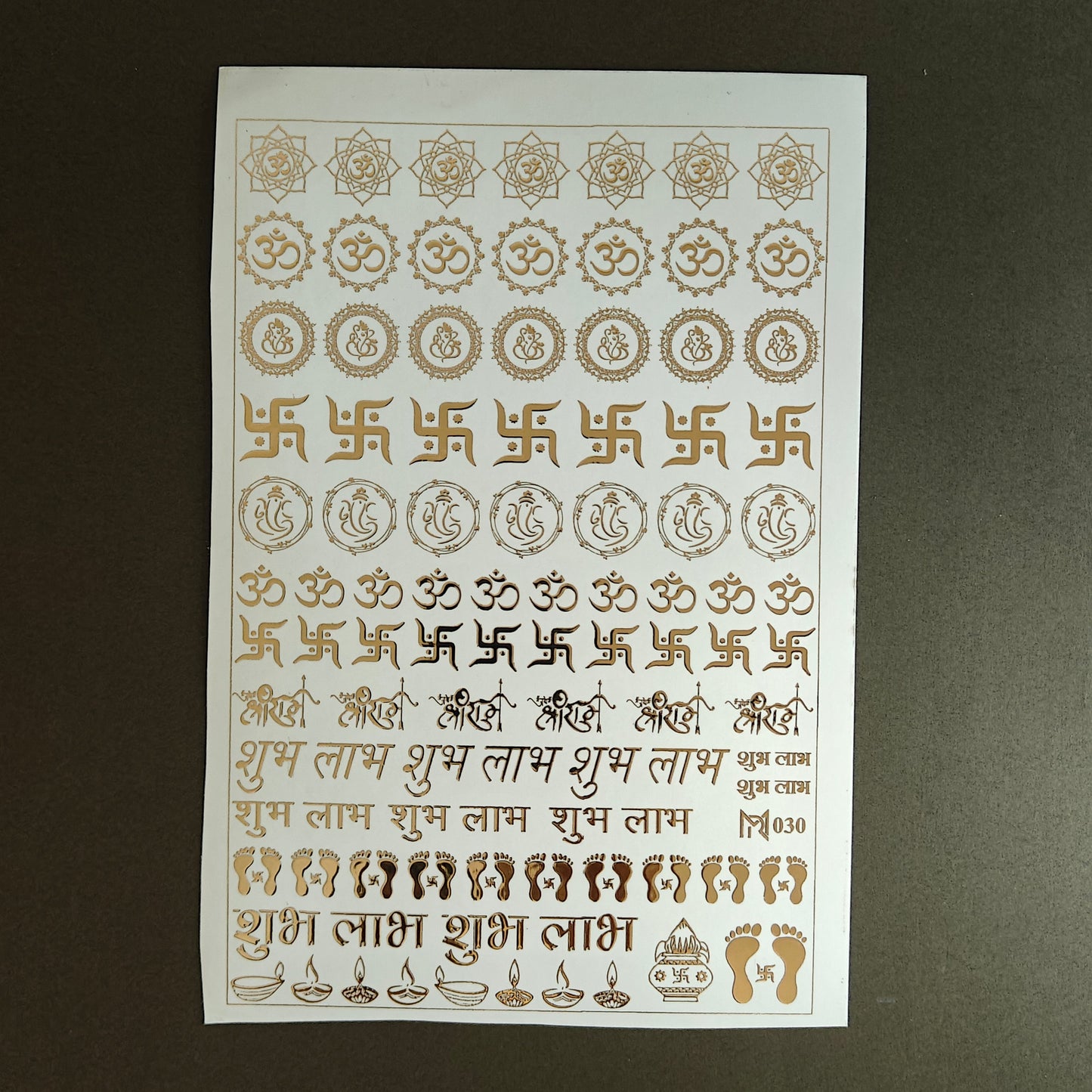 A5 Embossed Stickers - D38