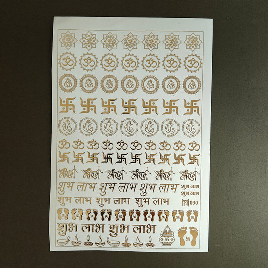 A5 Embossed Stickers - D38