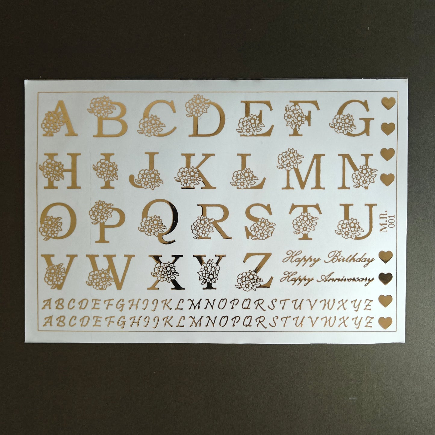 A5 Embossed Stickers - D39