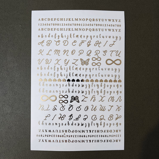 A5 Embossed Stickers - D40