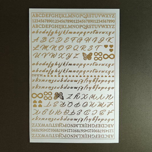 A5 Embossed Stickers - D40