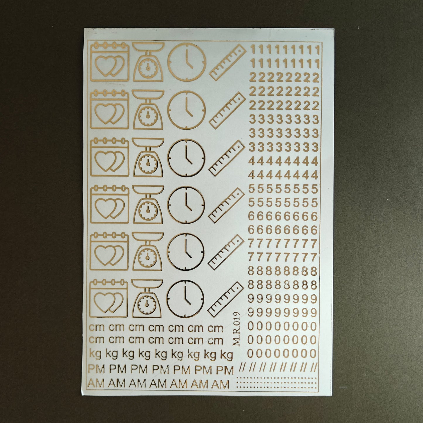 A5 Embossed Stickers - D44