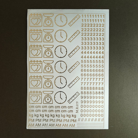 A5 Embossed Stickers - D44