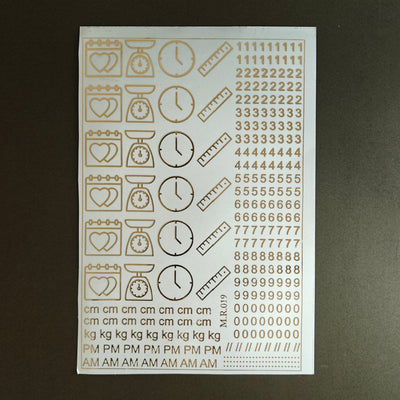A5 Embossed Sticker Sheet D44 for scrapbooking, journaling and resin craft projects