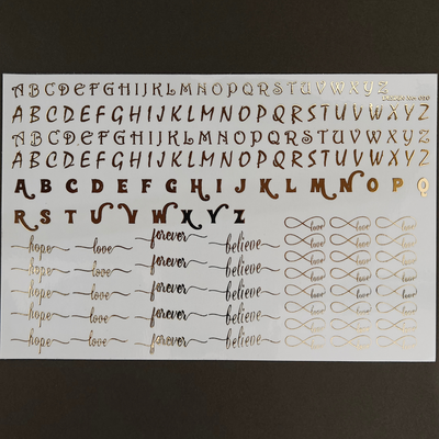 A5 Embossed Stickers D50 - decorative sticker sheet for scrapbooking, journaling and craft projects