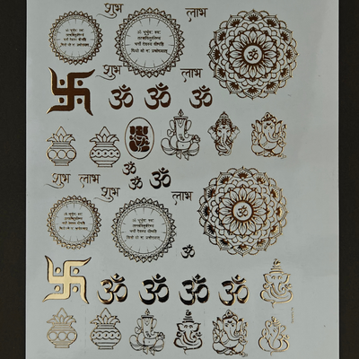 A5 Embossed Sticker Sheet D55 for scrapbooking, journaling and resin craft projects