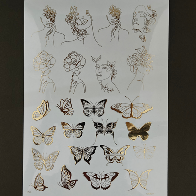 A5 Embossed Stickers Sheet D56 for scrapbooking, journaling and resin art crafts