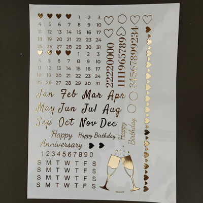 A4 Embossed Stickers - D77