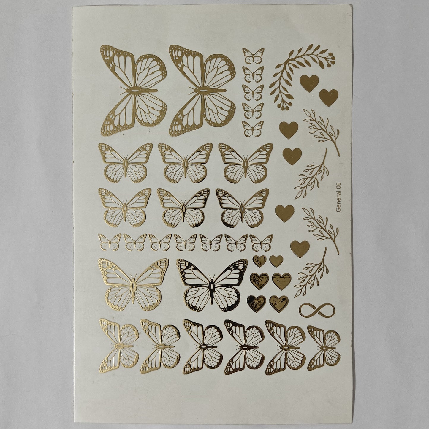 A5 Embossed Stickers - D83