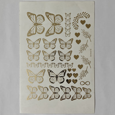 A5 Embossed Stickers Sheet D83 for resin art, scrapbooking and journaling crafts